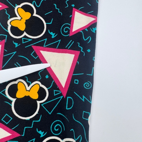 Lularoe Leggings Women One Size Black Minnie Mouse Retro Comfy Stretch Disney - Picture 2 of 11